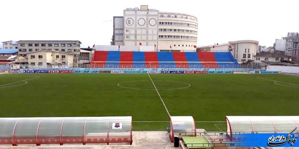 برگزاری نخستین تمرین تیم فوتبال نساجی در ورزشگاه شهید وطنی قائمشهر