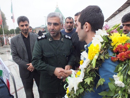 مراسم استقبال از نادر حاج آقانیا مدال آور بابلسری مسابقات آسیایی